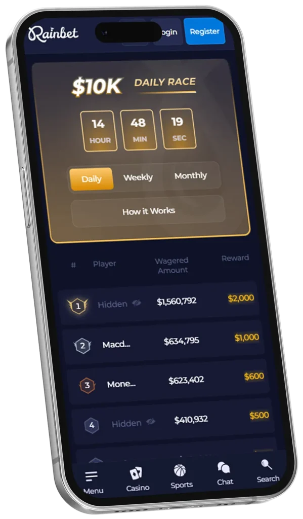 Daily Race on Rain Bet App