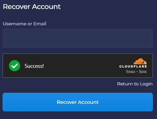 Account Recovery